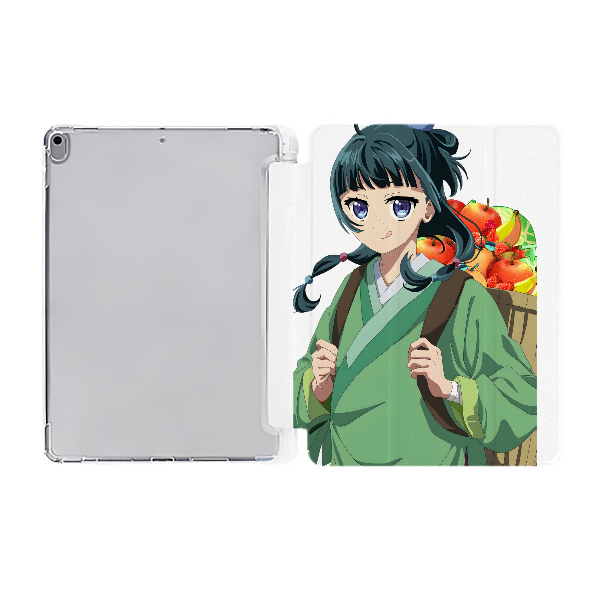 （画像用） 薬屋のひとりごと The Apothecary Diaries IPad ケース ペン収納付き 三つ折りスタンド PUレザー×シリコン 対応機種9.5/10.5/10.9インチ